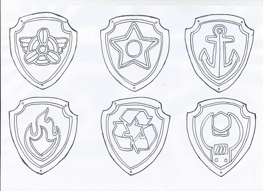 Paw patrol badges by pawpatrolfan on