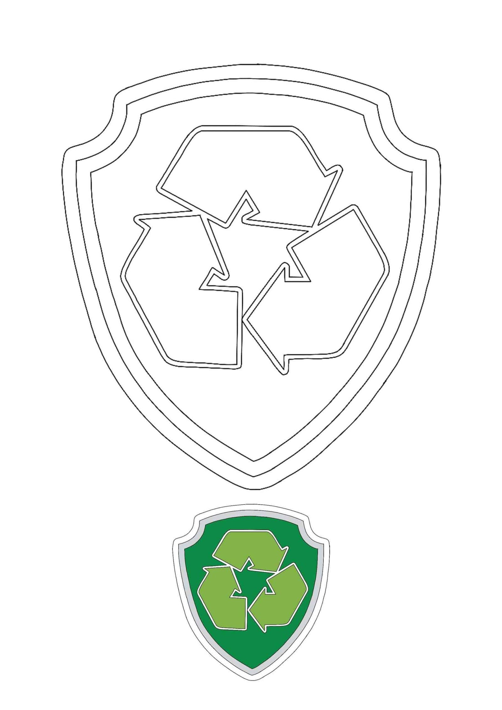 Paw patrol badges coloring pages