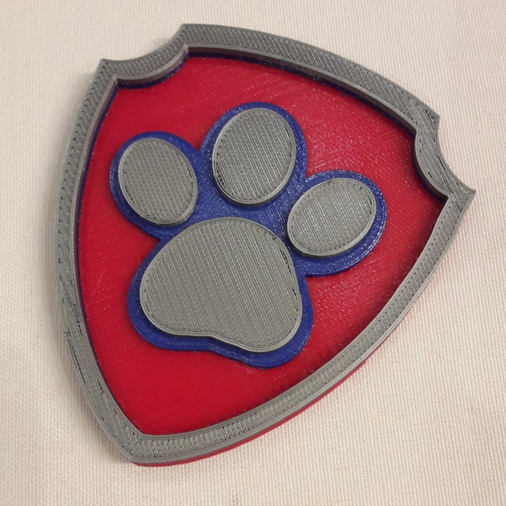 D printable paw patrol badge multi color by sascha bãse