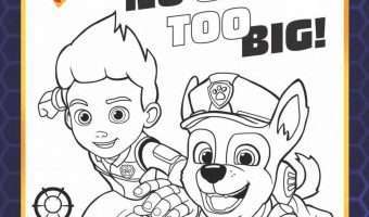 Paw patrol coloring pages two kids and a coupon