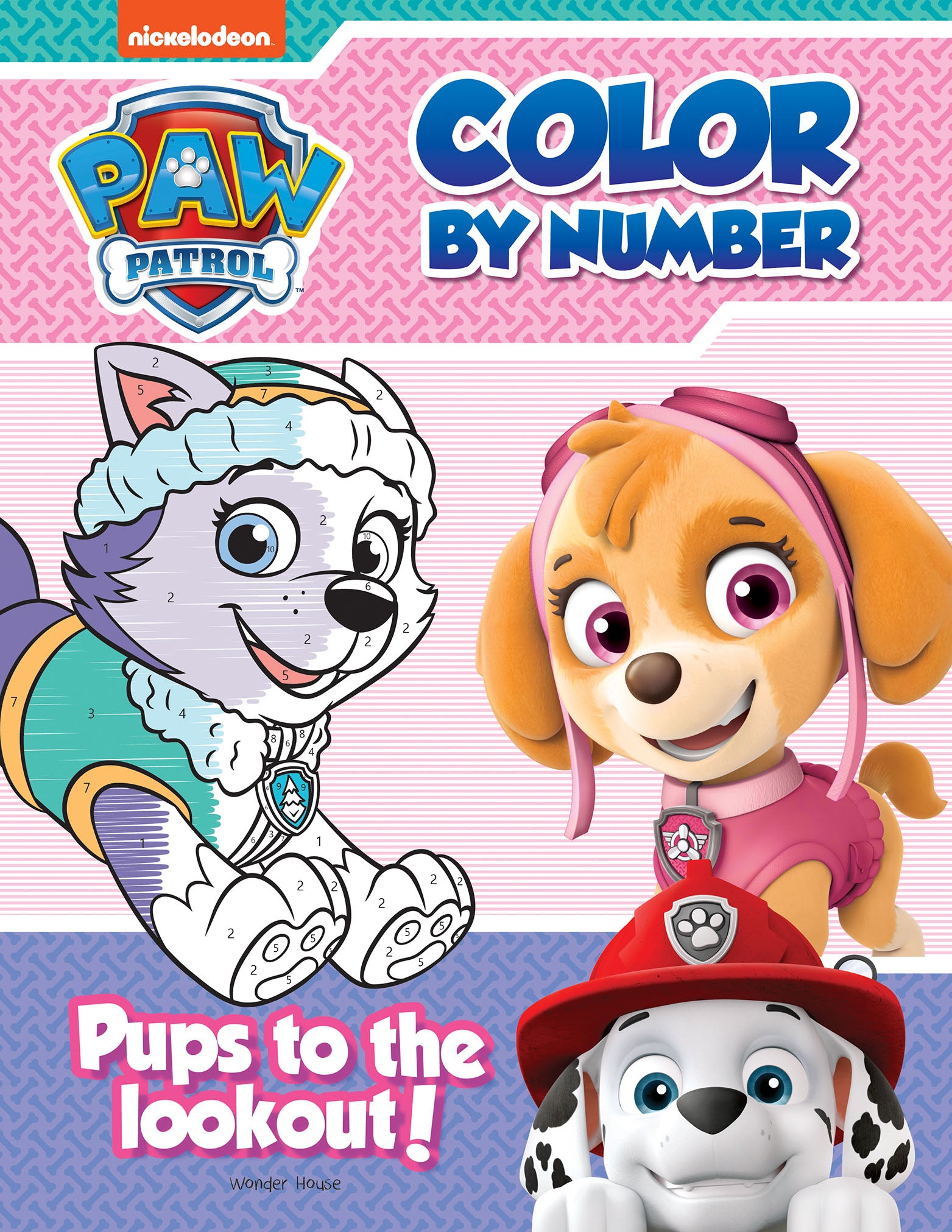 Pups to the lookout paw patrol color by number activity book â