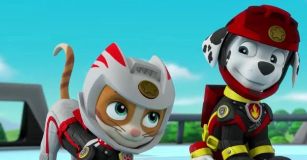 Paw patrol teams up with wild cat in paw patrol moto pups â