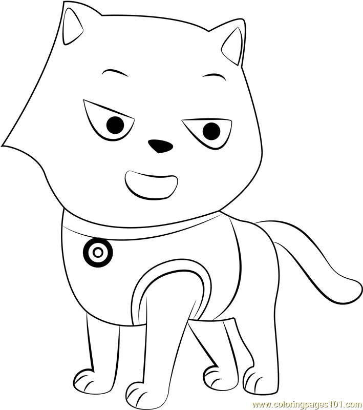 Cat marshall coloring page for kids