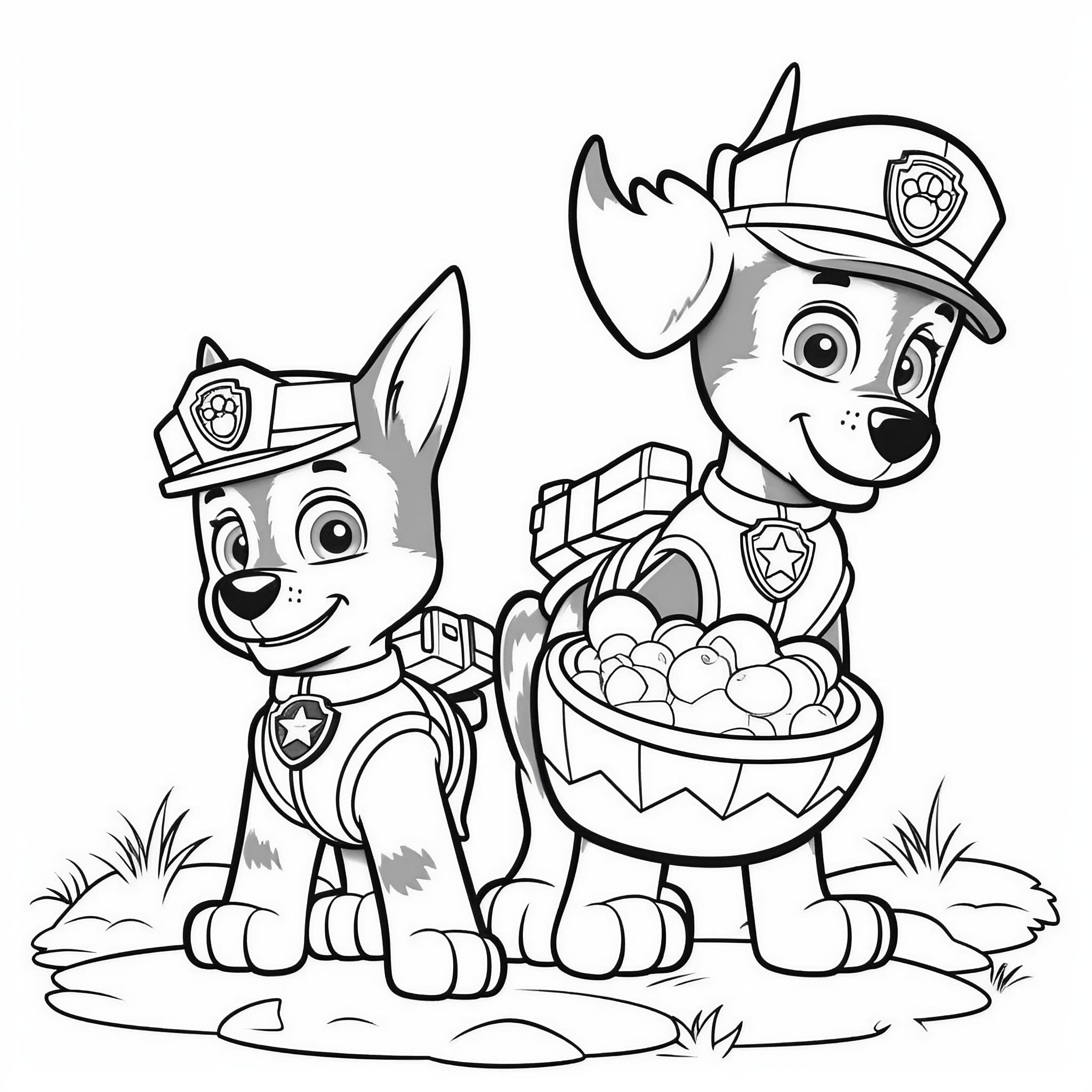Paw patrol coloring pages for free printable