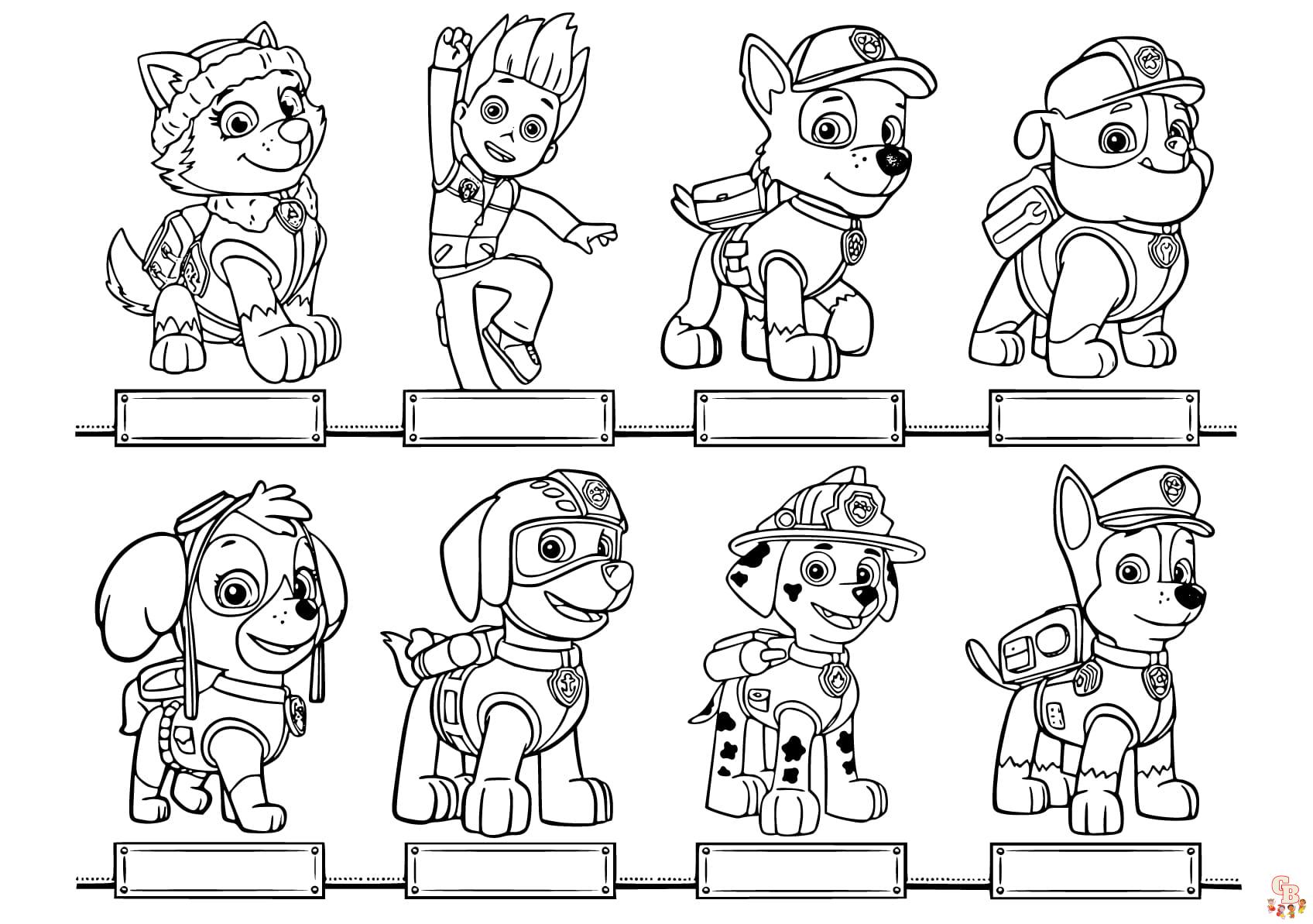 Discover the best free paw patrol coloring pages printable