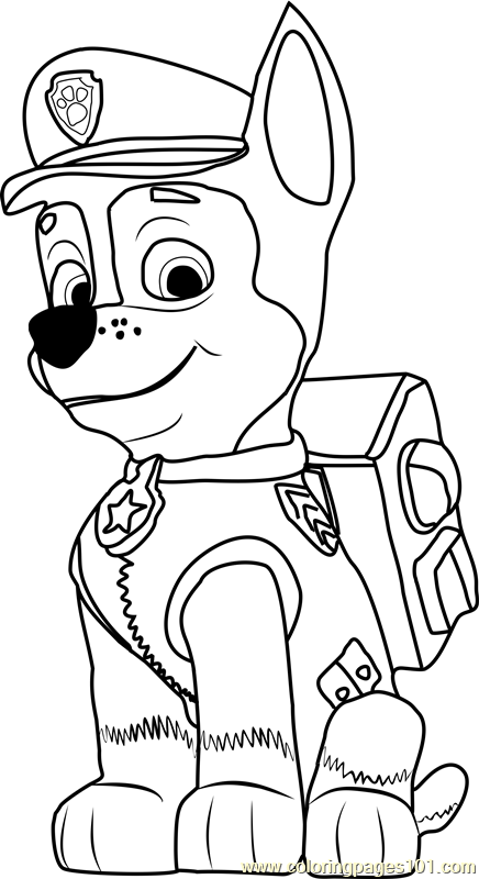 Chase coloring page for kids