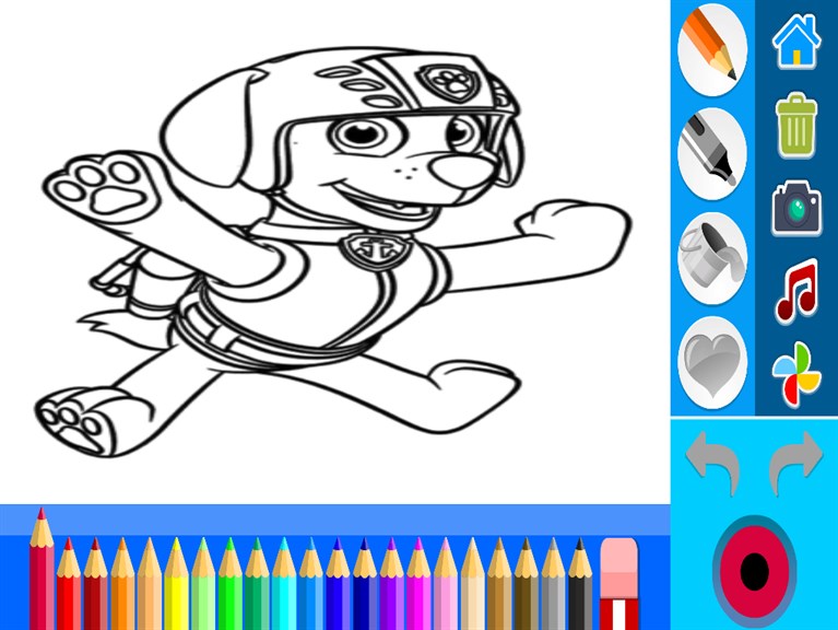 Paw coloring patrol book puppy