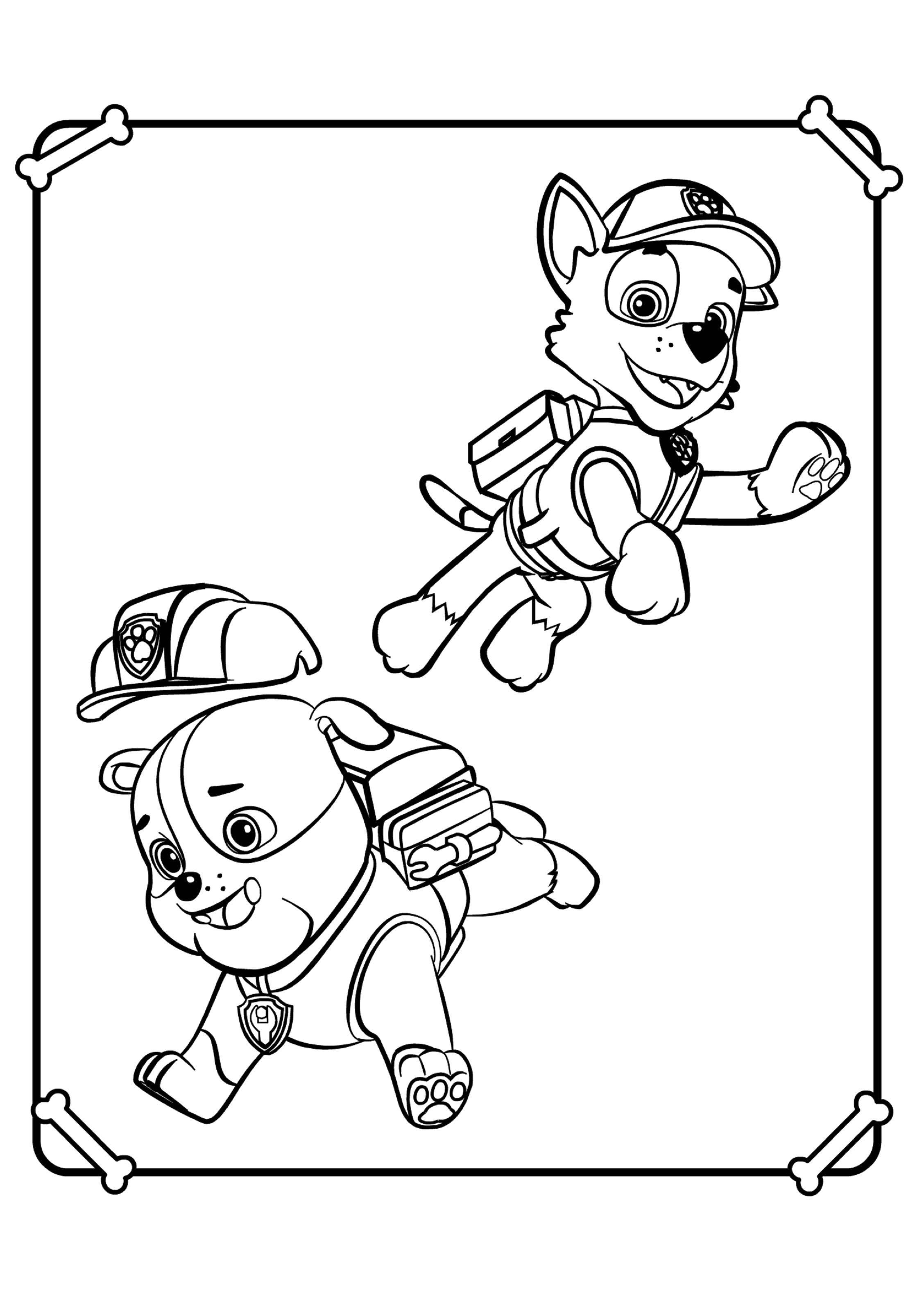 Online coloring pages chase coloring chase and burly paw patrol