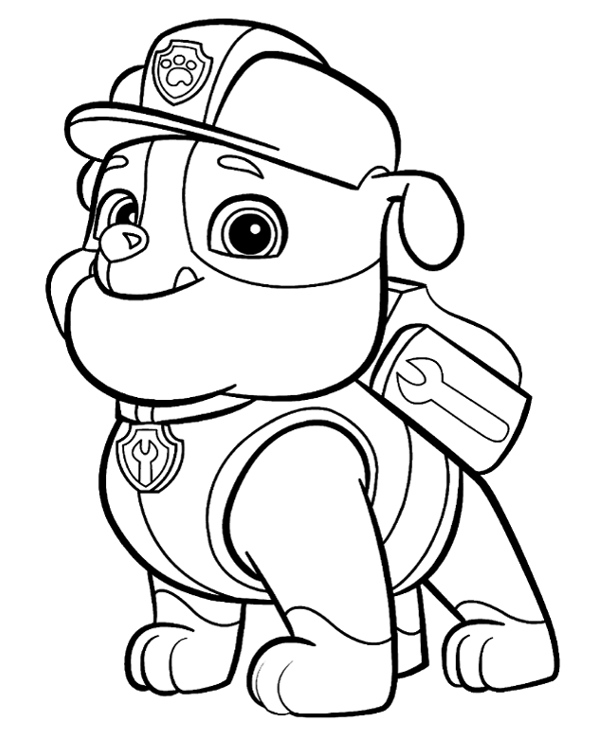 Rubble printable coloring page