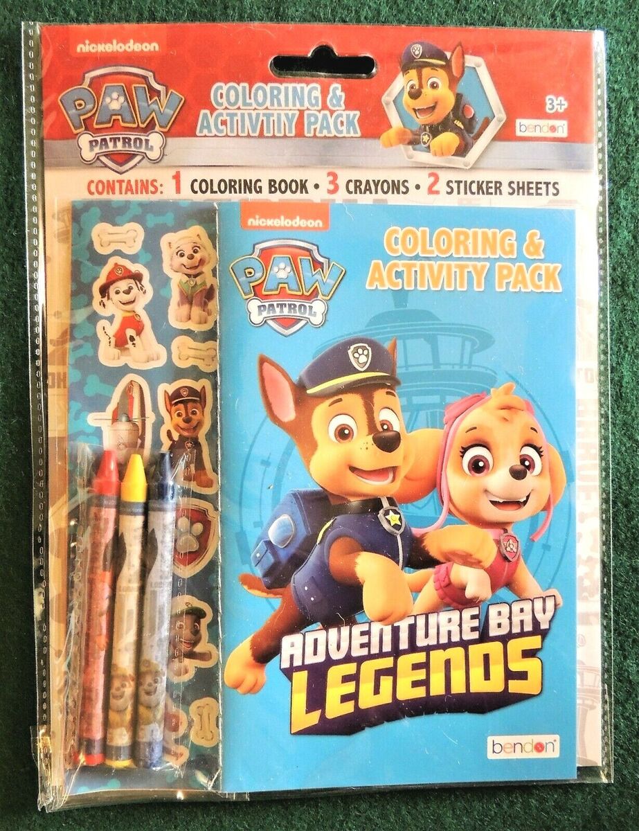 Paw patrol coloring activity pack book crayons stickers nickelodeon age