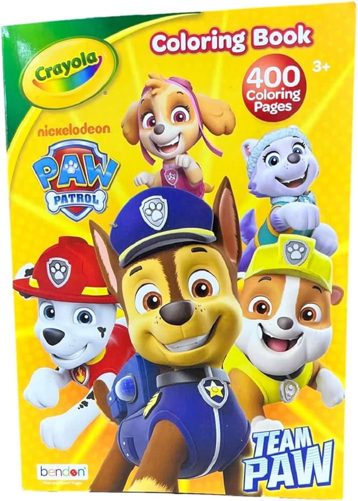 Paw patrol gigantic coloring book with crayons p to color with pc crayons included team paw buy online at best price in k