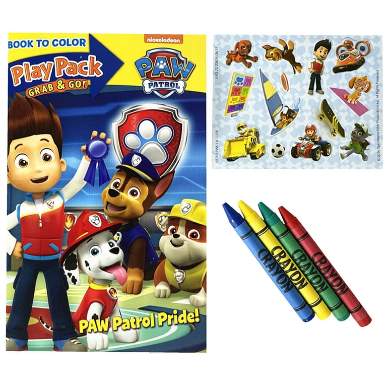 Paw patrol sling bag activity set with oz sullivan water bottle paddle ball and grab go play pack include