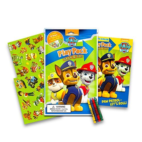 Bendon set of kids play packs fun party favors coloring book crayons stickers nickelodeon paw patrol