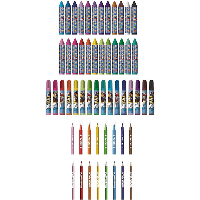 Paw patrol super deluxe art supplies set with coloring pages stampers â