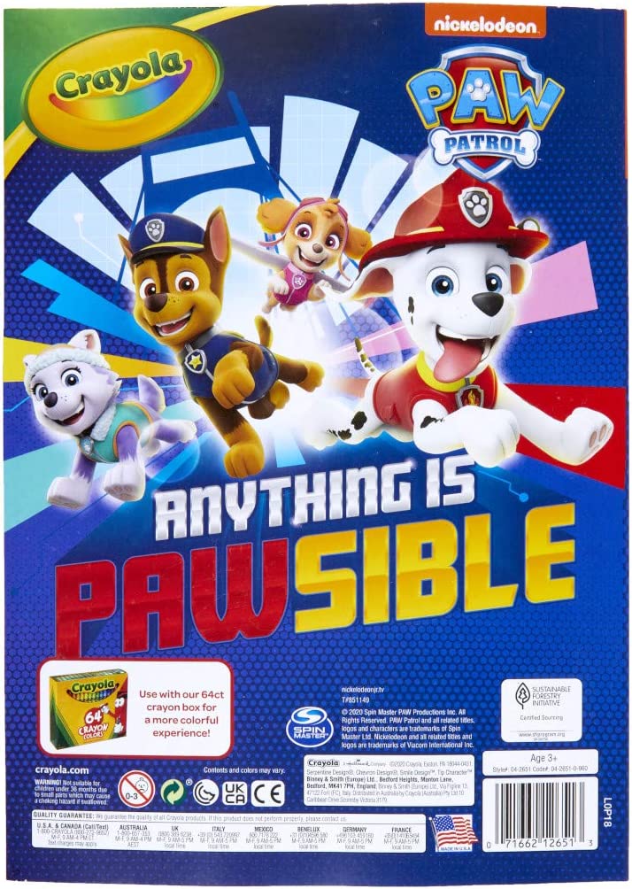 Paw patrol page coloring book â awesome toys gifts