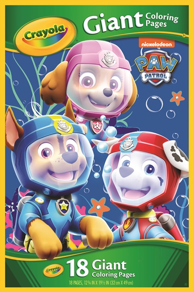 Giant pages nickelodeon paw patrol giant coloring book underwater crayola coloring pages