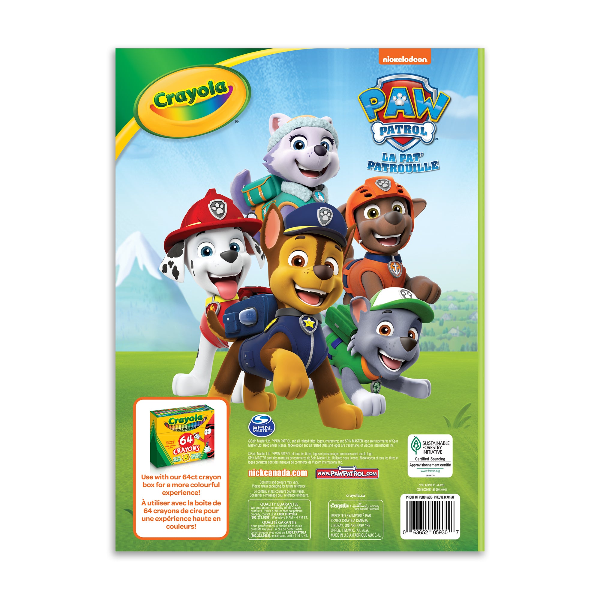 Crayola page colouring book paw patrol â crayola nada