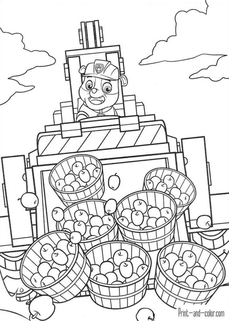 Fun and free paw patrol coloring pages