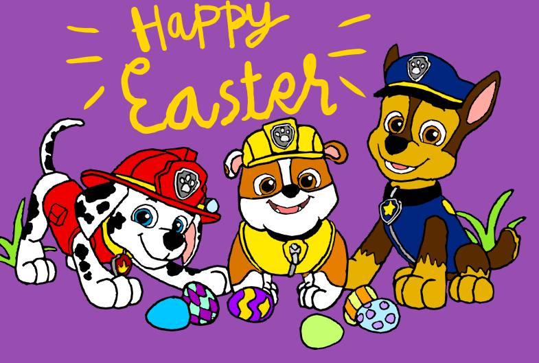 Paw patrol happy easter by chasepawpatrolpup on