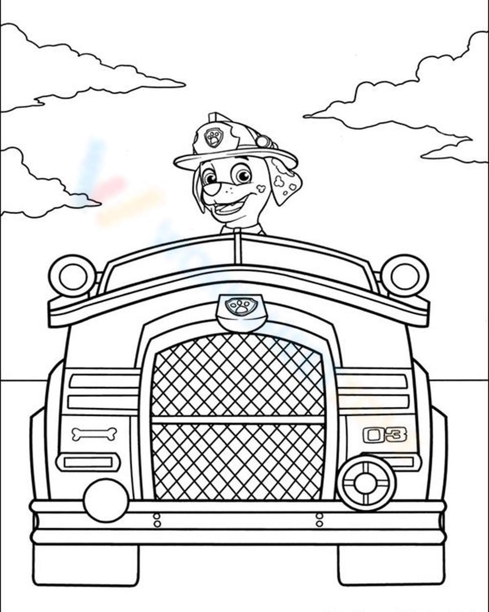 Marshall firetruck worksheet
