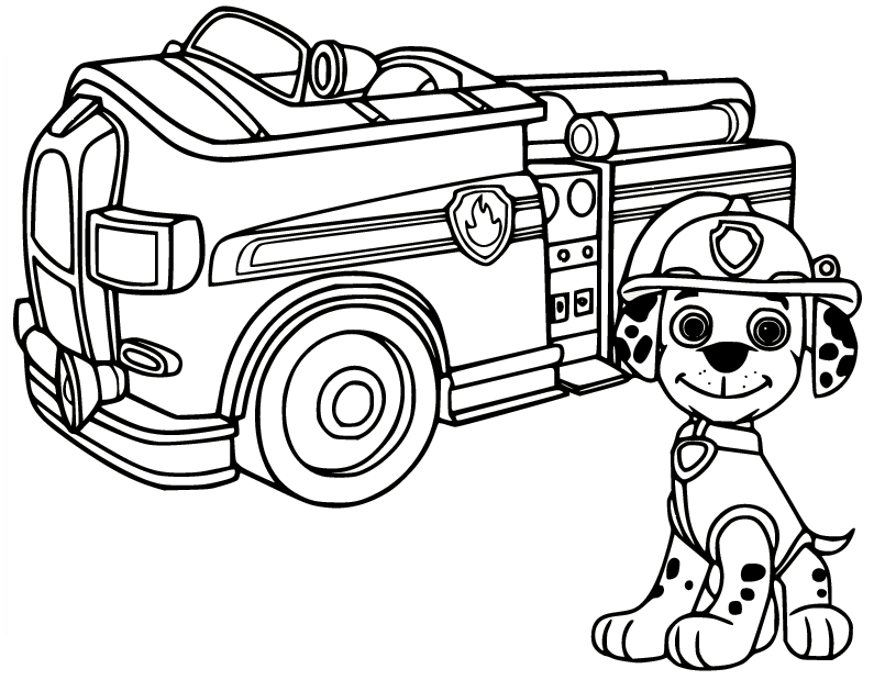 Fire truck coloring pages printable for free download