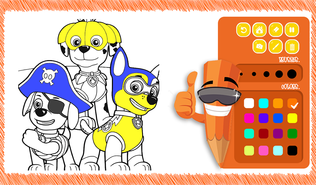 Coloring book for paw patrol games for kidsappstore for android