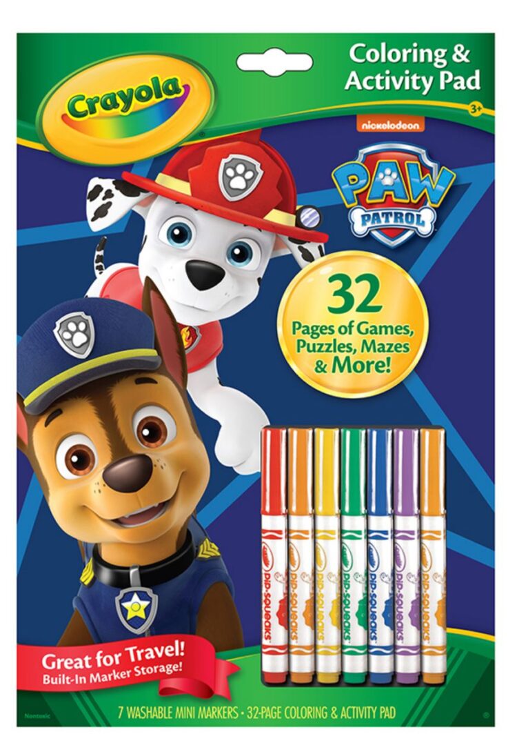 Paw patrol coloring activity pad and markers diversity in toys