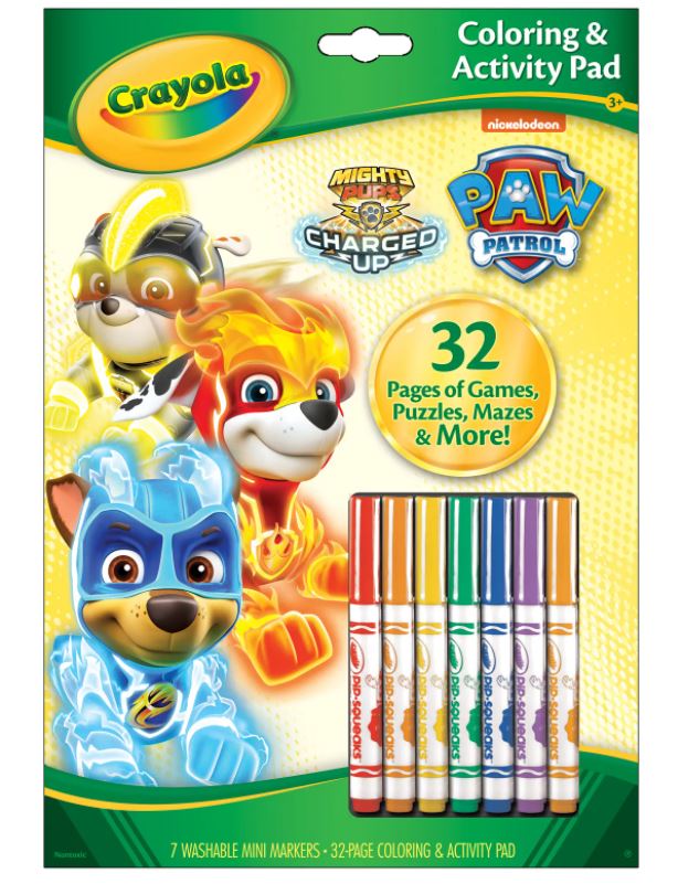 Crayola paw patrol coloring activity pad â