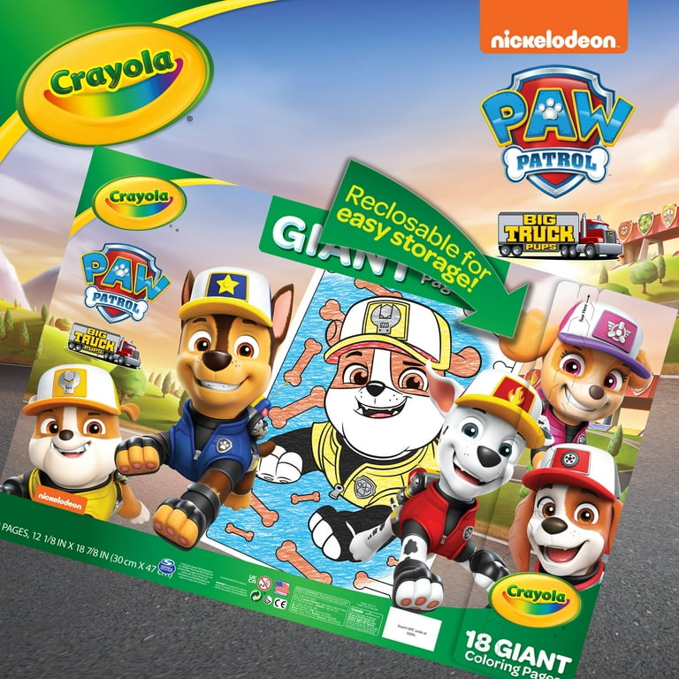 Crayola paw patrol giant coloring book pages coloring pages gifts for kids ages
