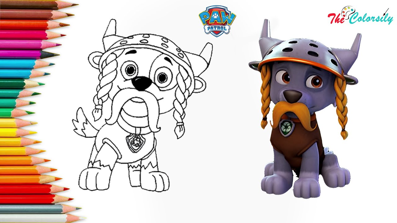 How to draw paw patrol rocky halloween party costumes drawing ð rocky paw patrol halloween heroes