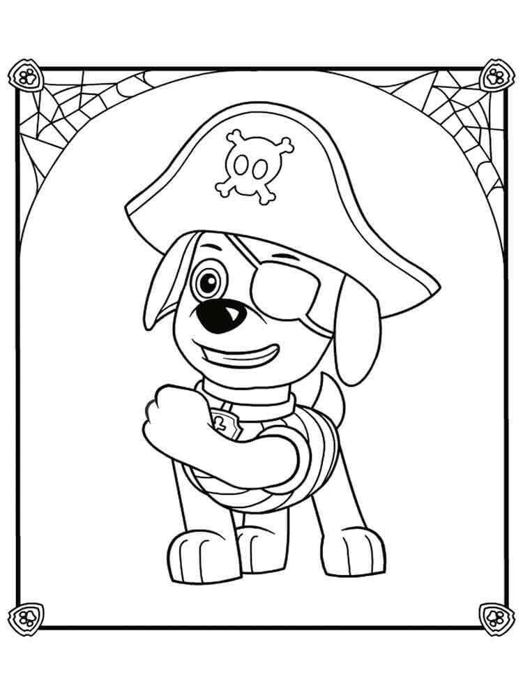 Halloween tracker paw patrol coloring page