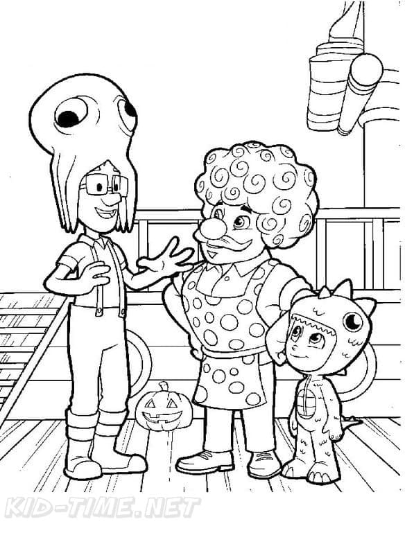 Capn turbot on halloween coloring page