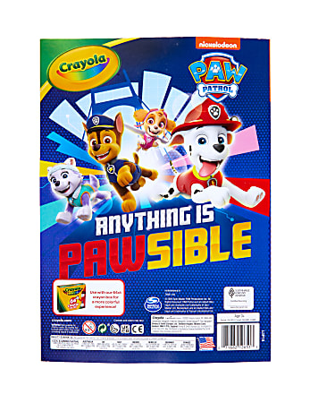 Crayola paw patrol coloring book