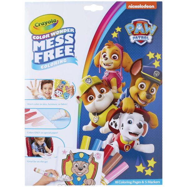 Crayola color wonder colouring paw patrol