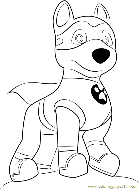 Apollo the super pup coloring page for kids