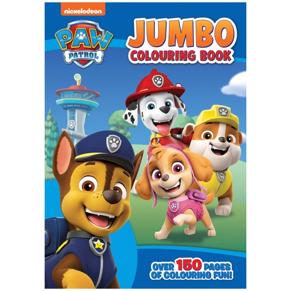 Paw patrol jumbo colouring book smyths toys uk