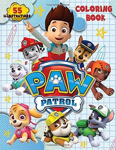 Paw patrol coloring book illustrations in dubai