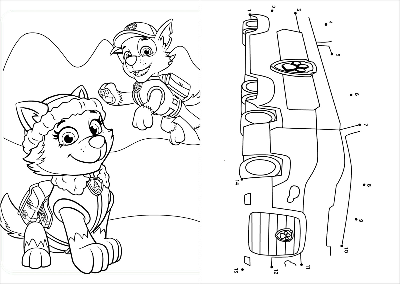 Paw patrol free printable coloring book