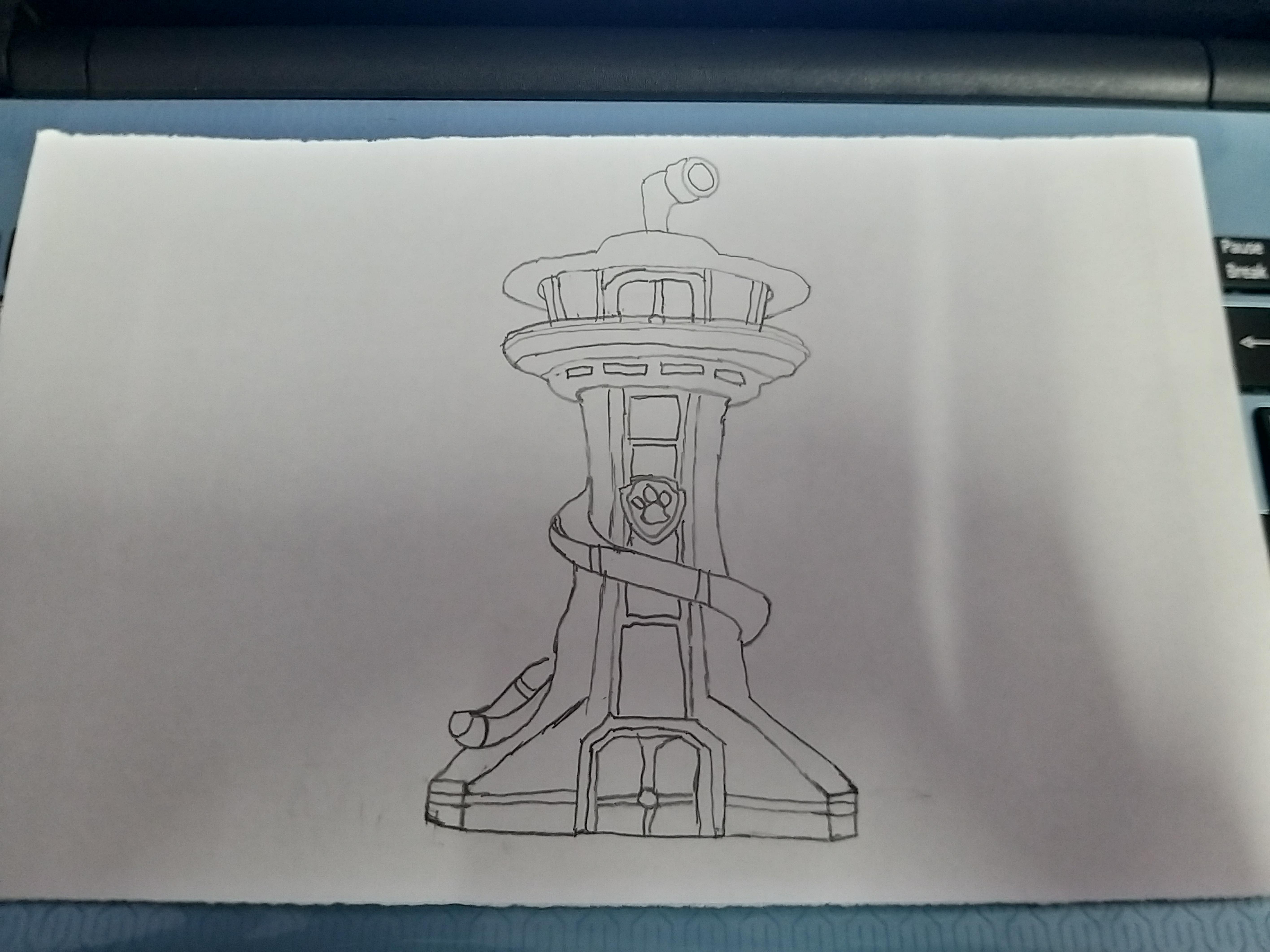 I was bored so i decided to draw lookoutâ sorry for a terrible drawing im not a professional i even slapped a piece of paper in front of my laptop what do