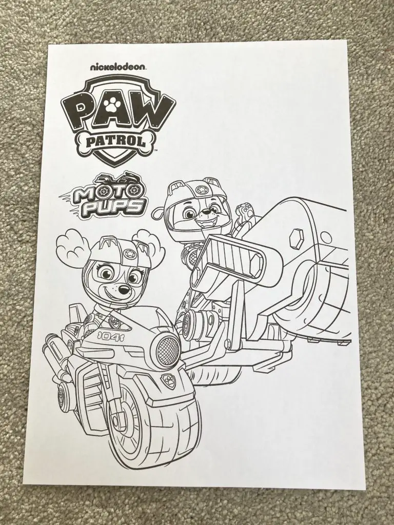 Free paw patrol colouring sheets