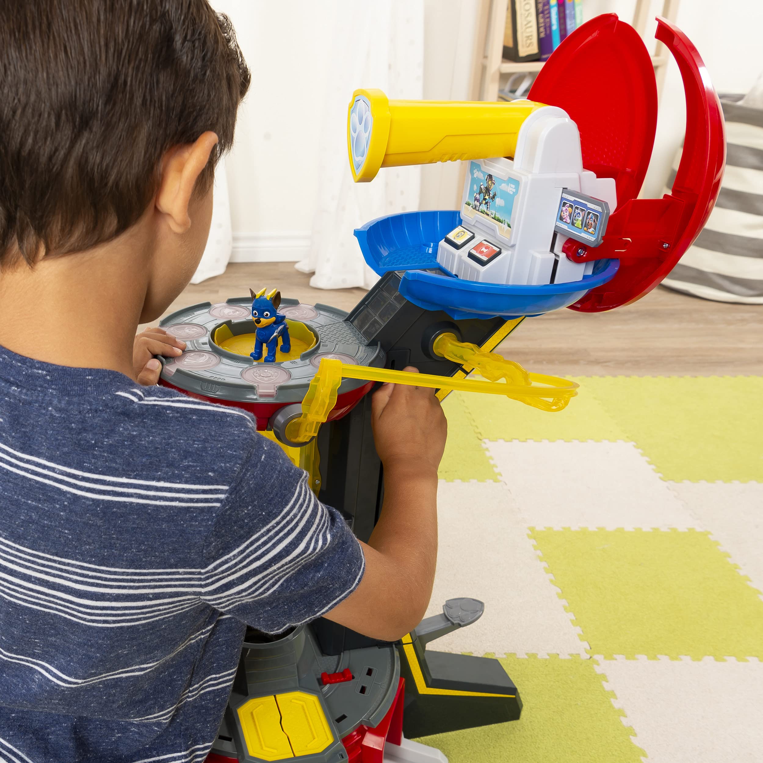 Paw patrol mighty pups super paws lookout tower playset with lights and sounds for ages and up toys games