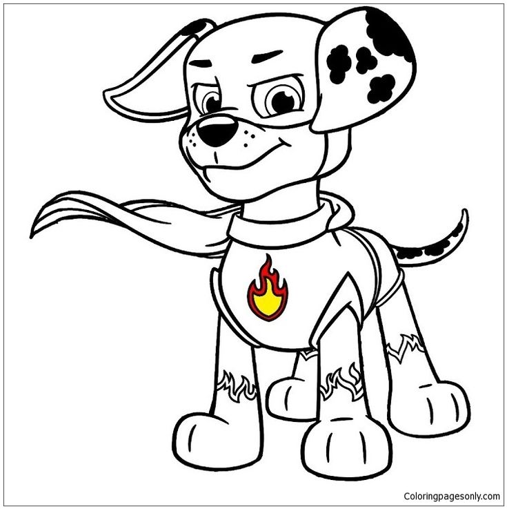 Super pup marshall paw patrol coloring page paw patrol coloring pages paw patrol coloring marshall paw patrol