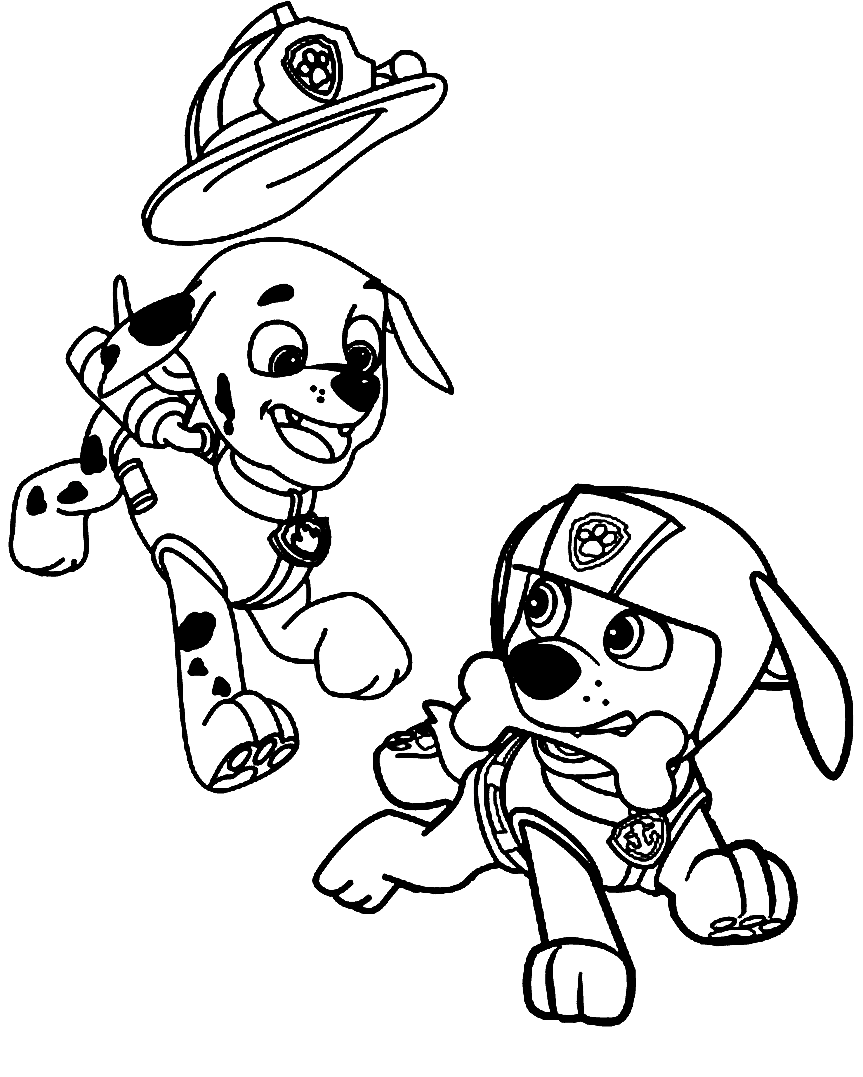 Marshall paw patrol coloring pages printable for free download