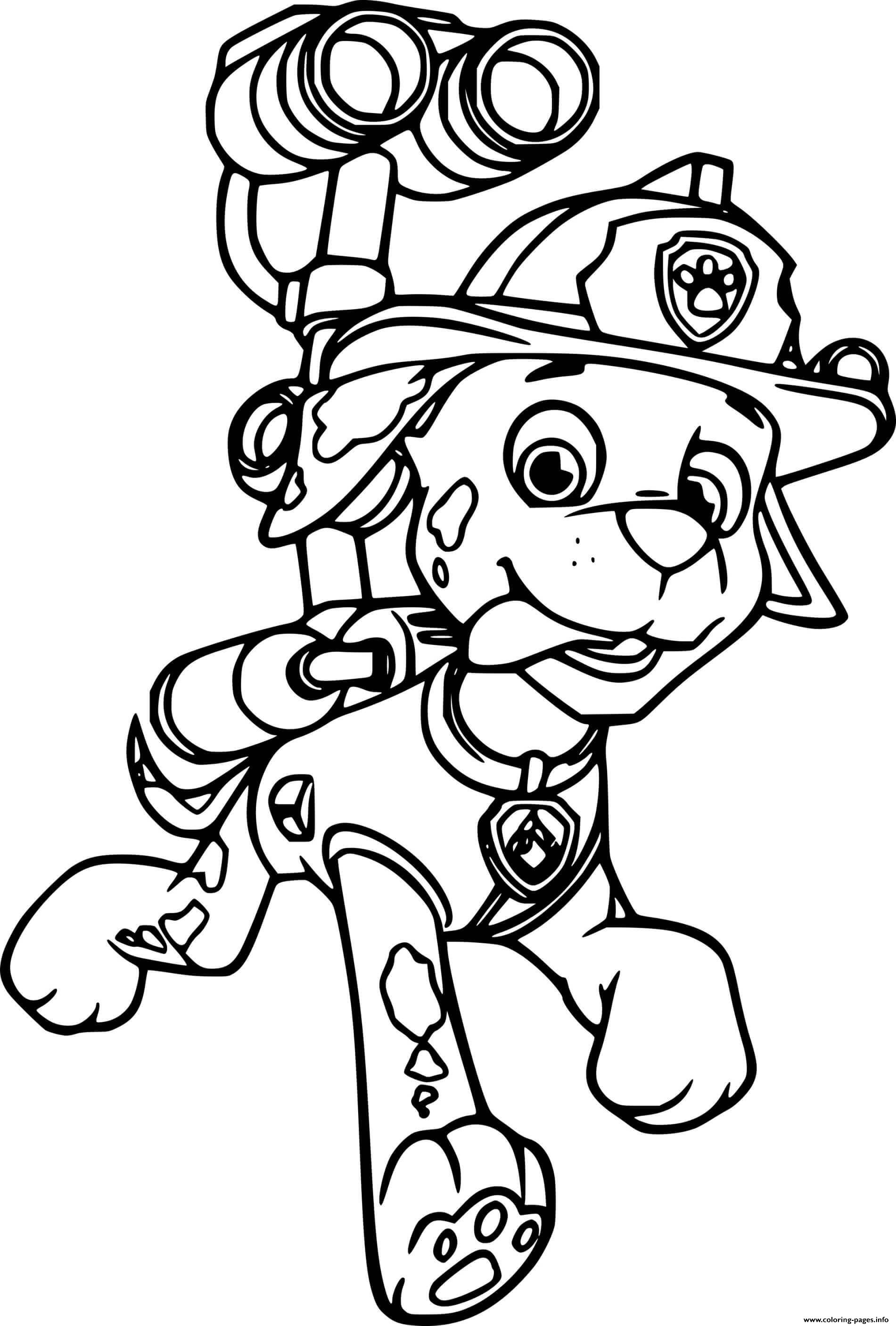 Marshall uses his equipment coloring page printable