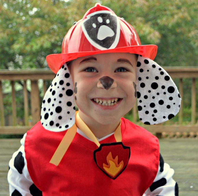 Diy paw patrol marshall costume