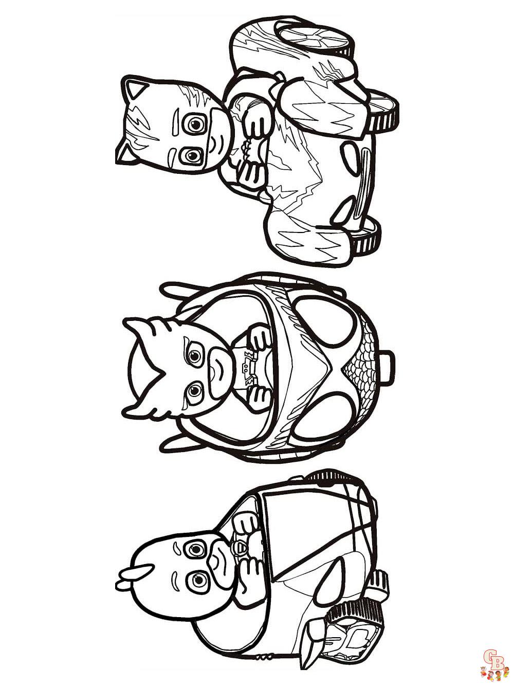 Free pj masks coloring pages for kids