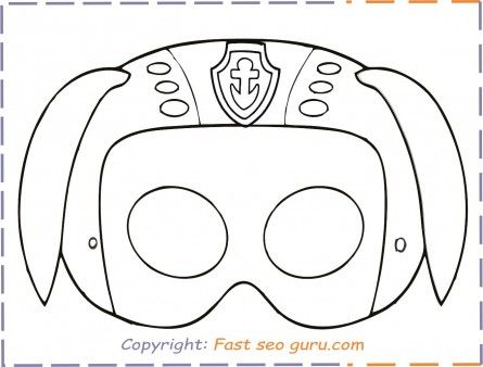 Paw patrol zuma mask printable