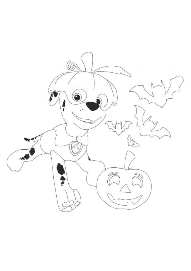 Paw patrol halloween marshall halloween coloring pages paw patrol coloring paw patrol coloring pages