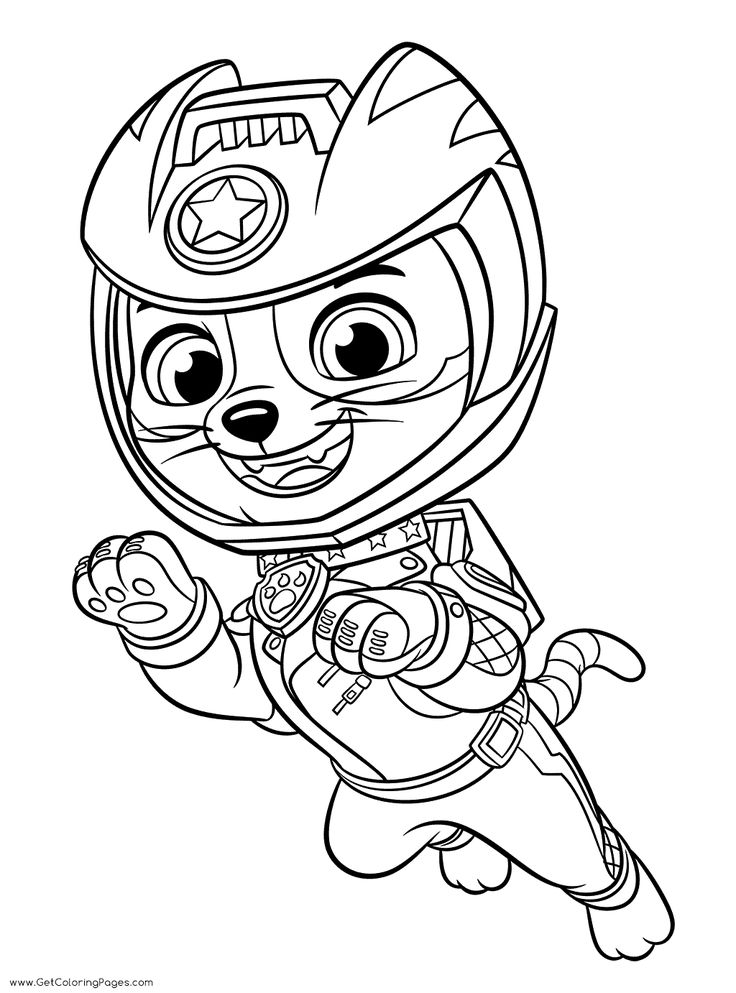 Paw patrol mighty pups coloring pages