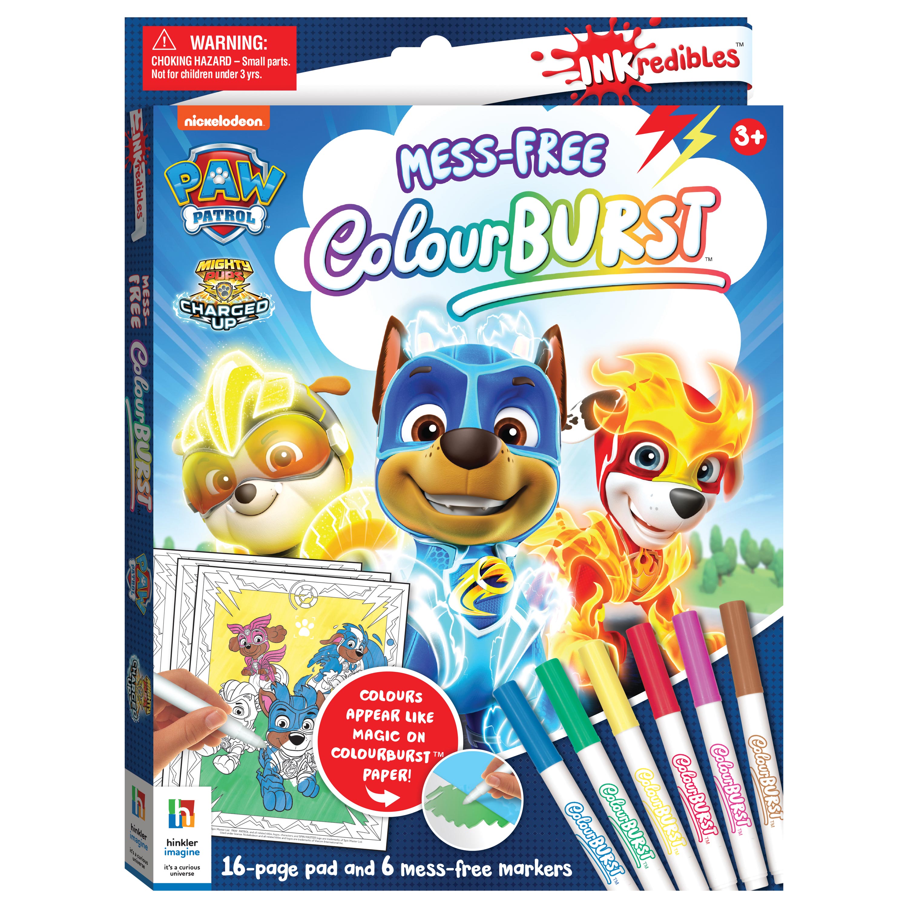 Inkredibles colour burst paw patrol mighty pups